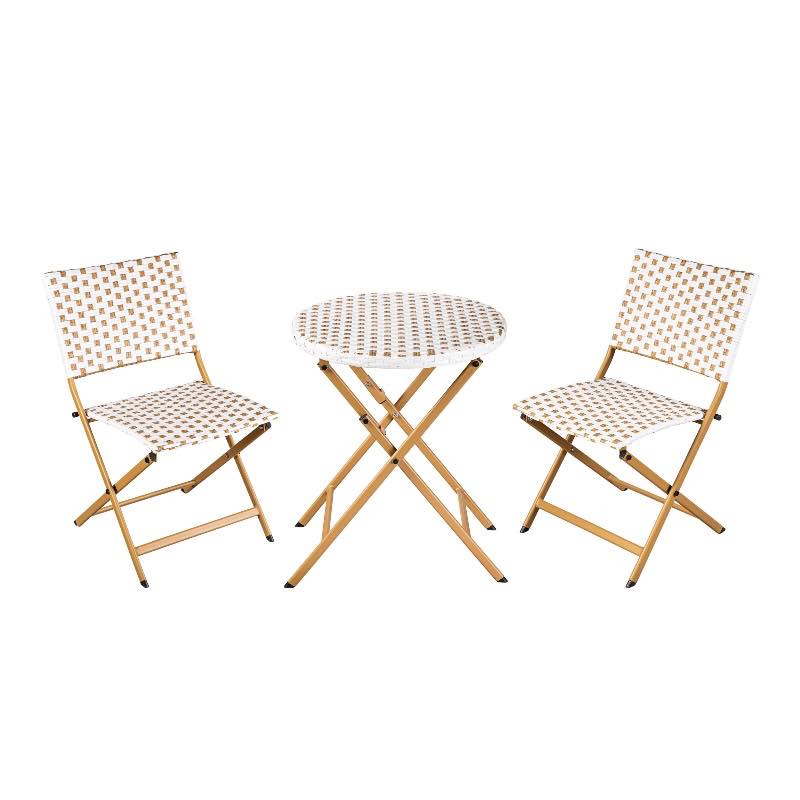 Recycled Plastic Bistro Set - Natural